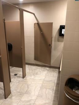 Salvage rights to restrooms fixtures in Women's restroom including diaper table, sinks, toliets,