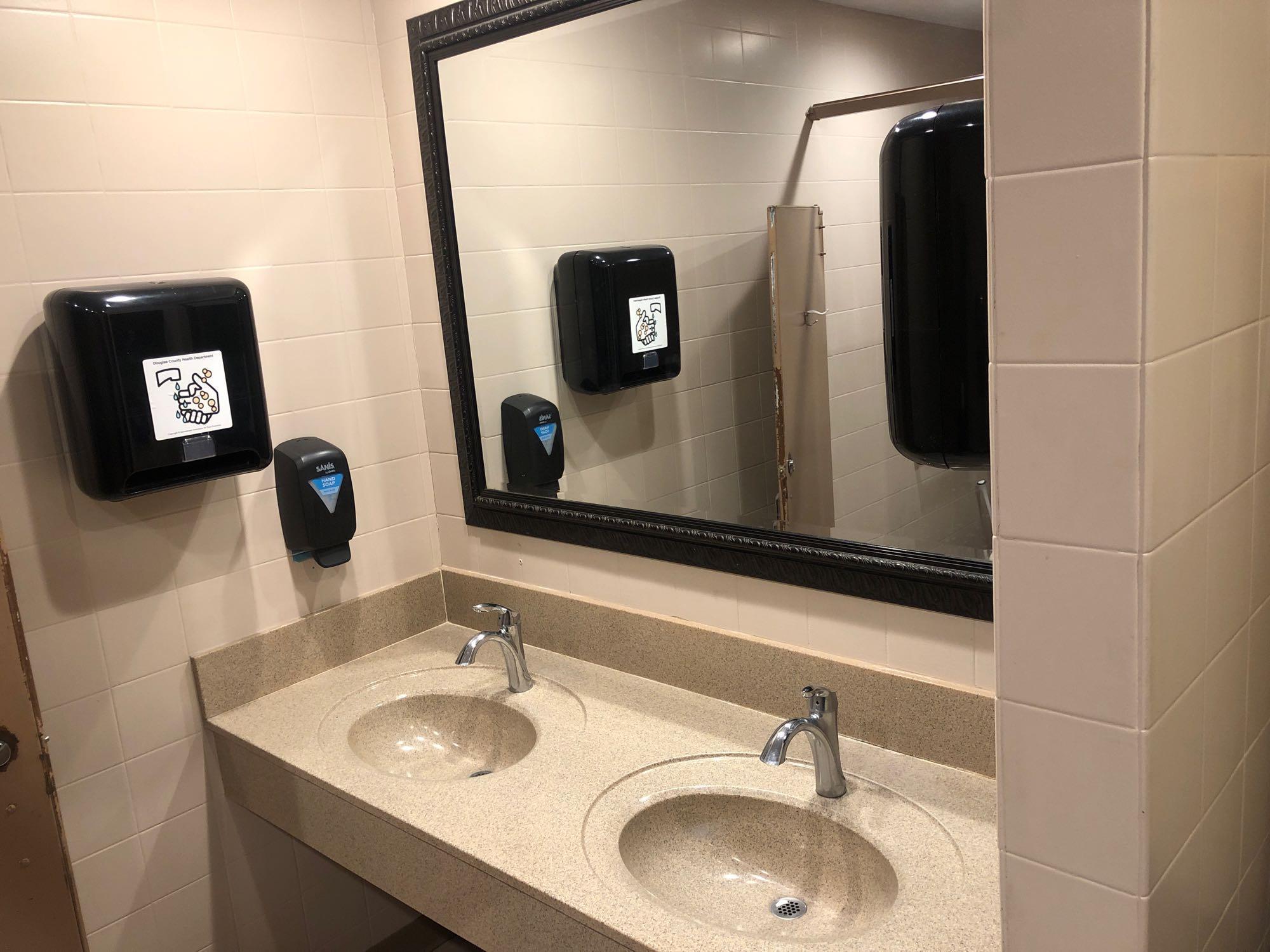 Salvage rights to restrooms fixtures in Women's restroom including diaper table, sinks, toliets,