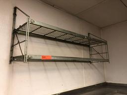 two level metal wall shelf