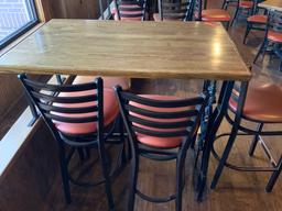 Hightop table with four chairs