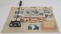 Diamond Bar F Ranch Branding Iron Montana