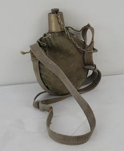Ww2 Japanese Army Officers Canteen Bullet Impact