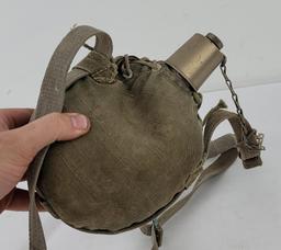 Ww2 Japanese Army Officers Canteen Bullet Impact