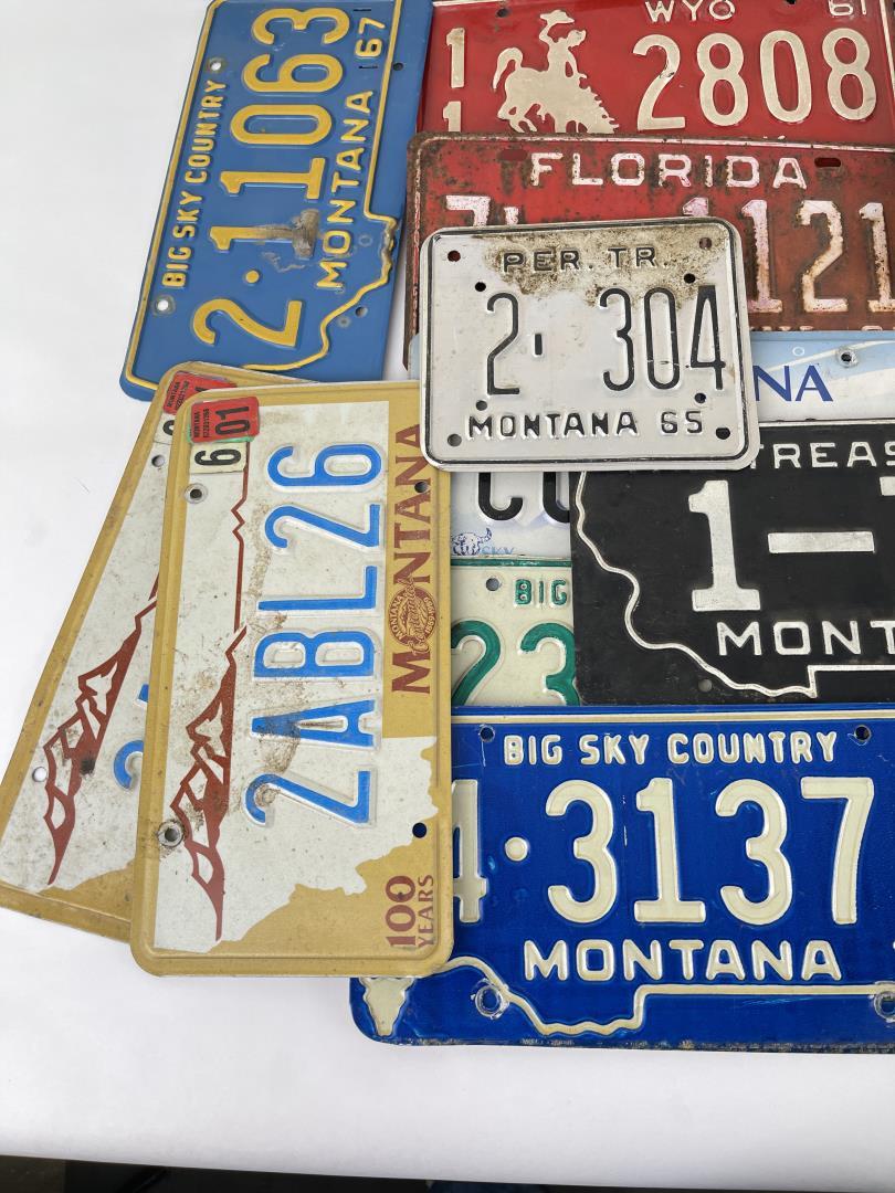 Collection of Montana License Plates