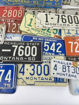Collection of Montana License Plates