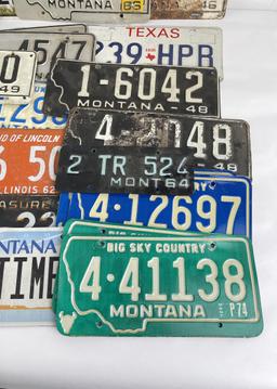 Collection of Montana License Plates