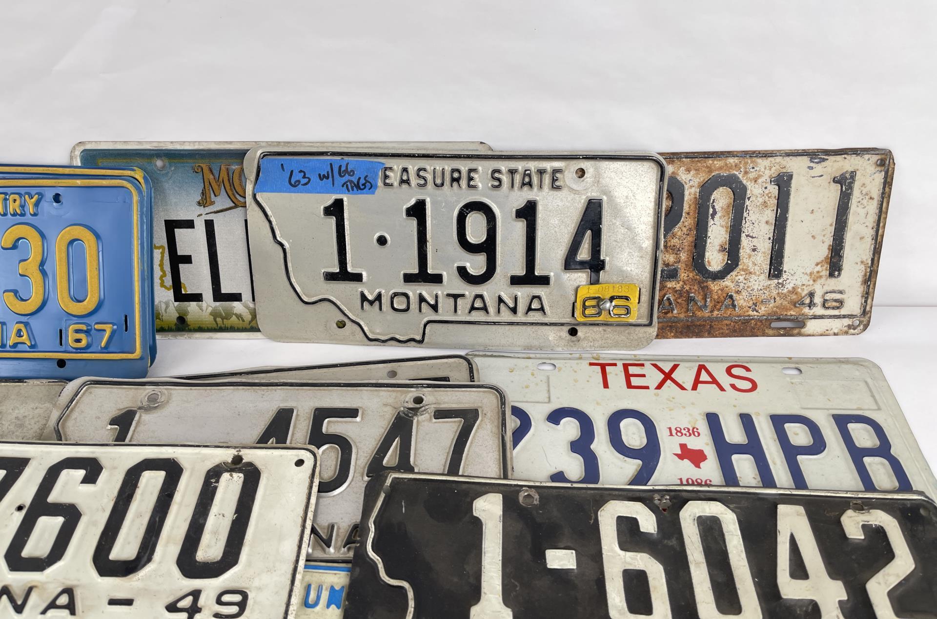 Collection of Montana License Plates