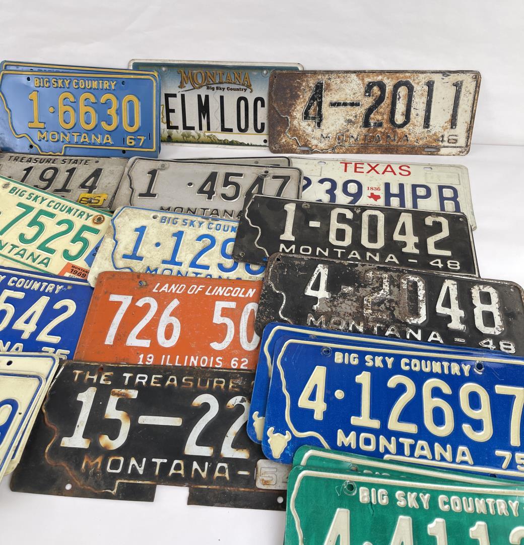 Collection of Montana License Plates