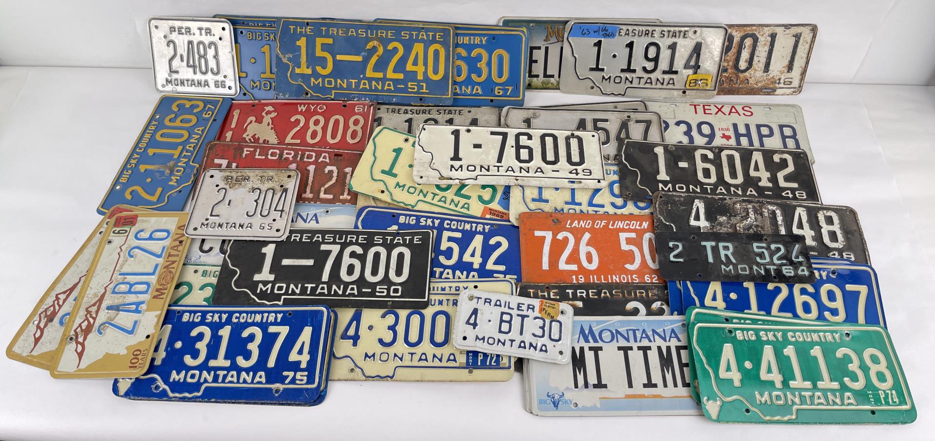 Collection of Montana License Plates