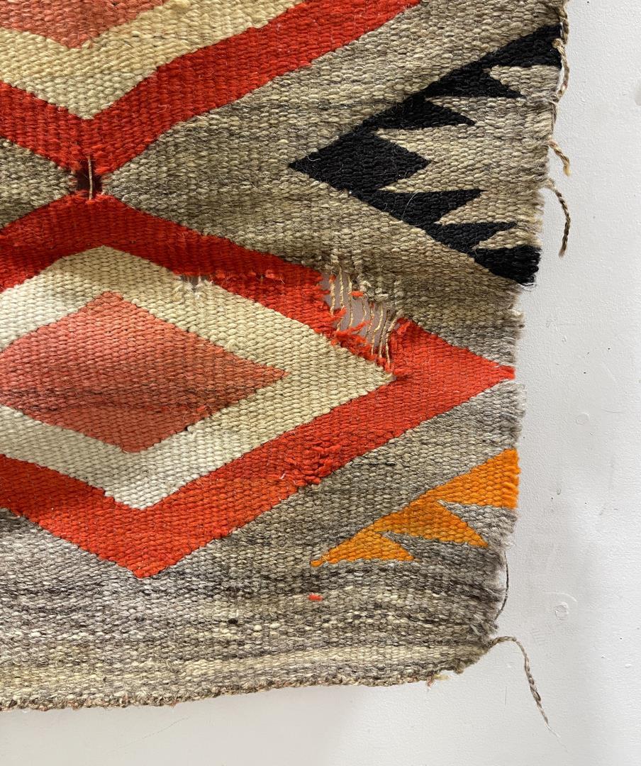 Antique Transitional Navajo Indian Blanket Rug