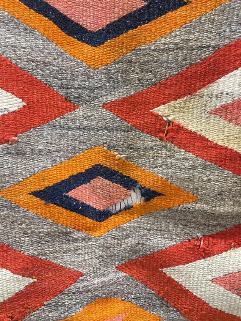 Antique Transitional Navajo Indian Blanket Rug