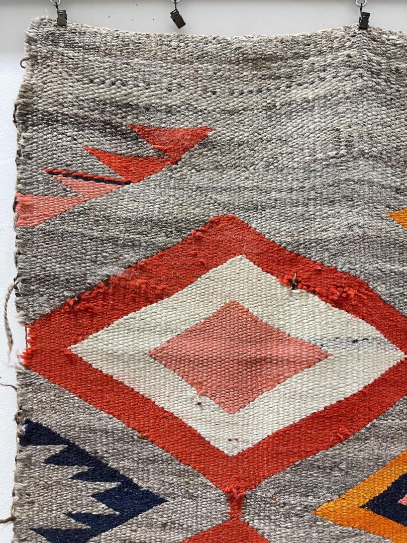 Antique Transitional Navajo Indian Blanket Rug