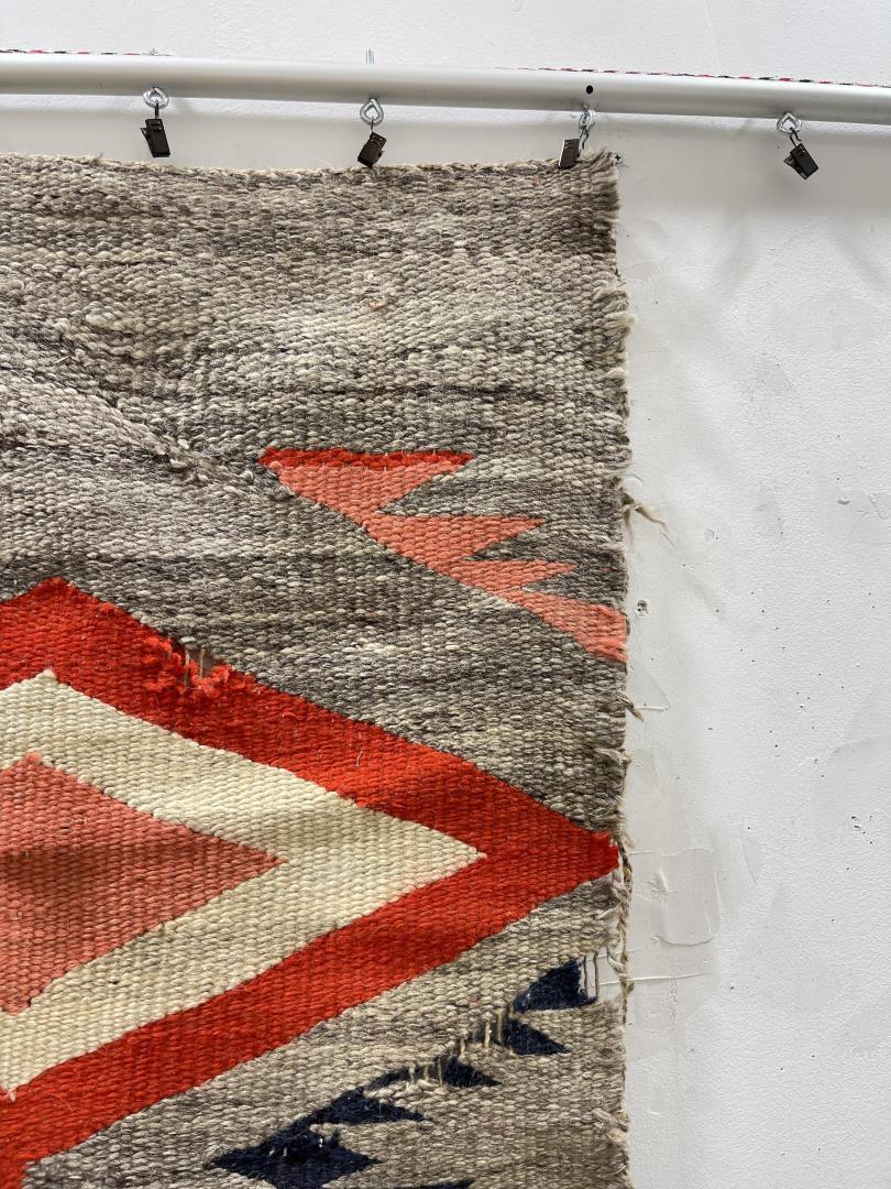 Antique Transitional Navajo Indian Blanket Rug