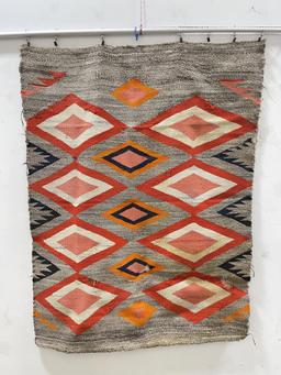 Antique Transitional Navajo Indian Blanket Rug