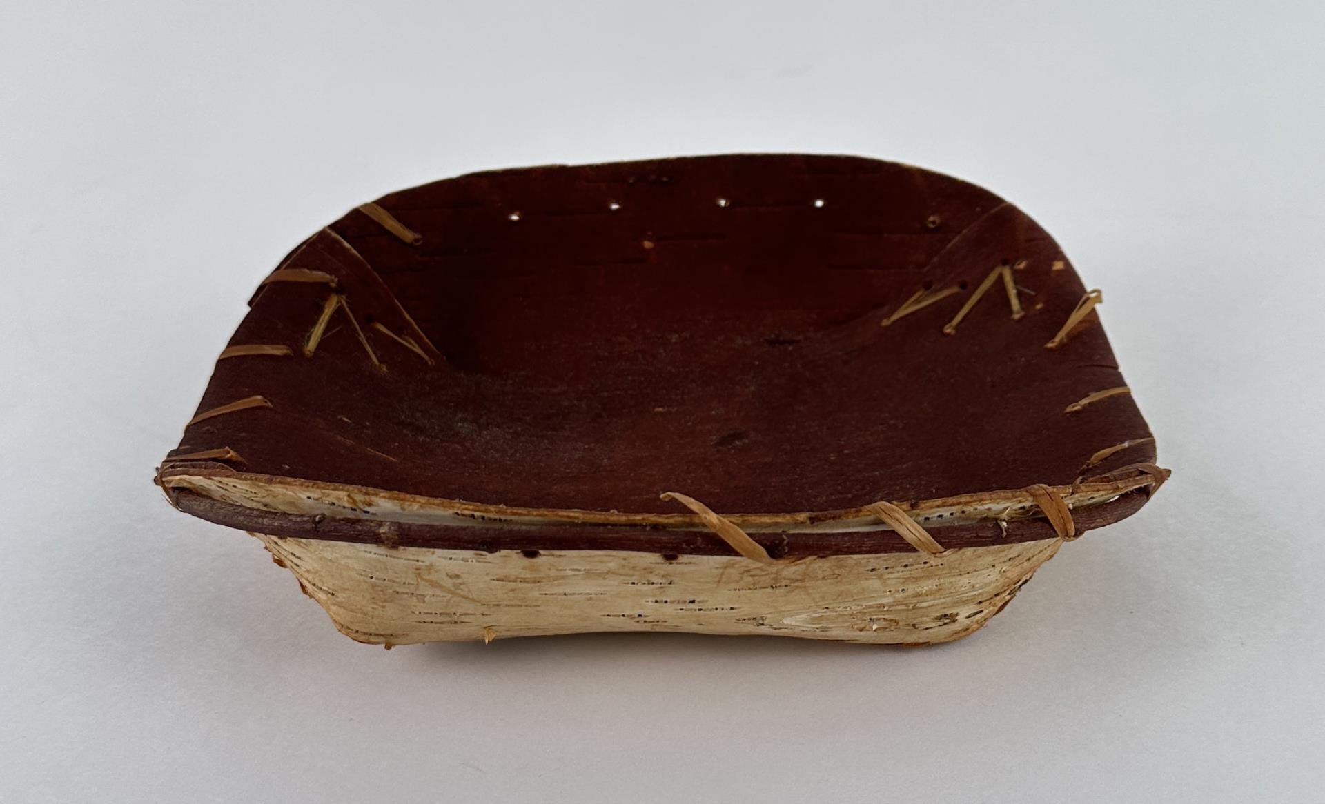 Athabascan Indian Made Birch Bark Basket