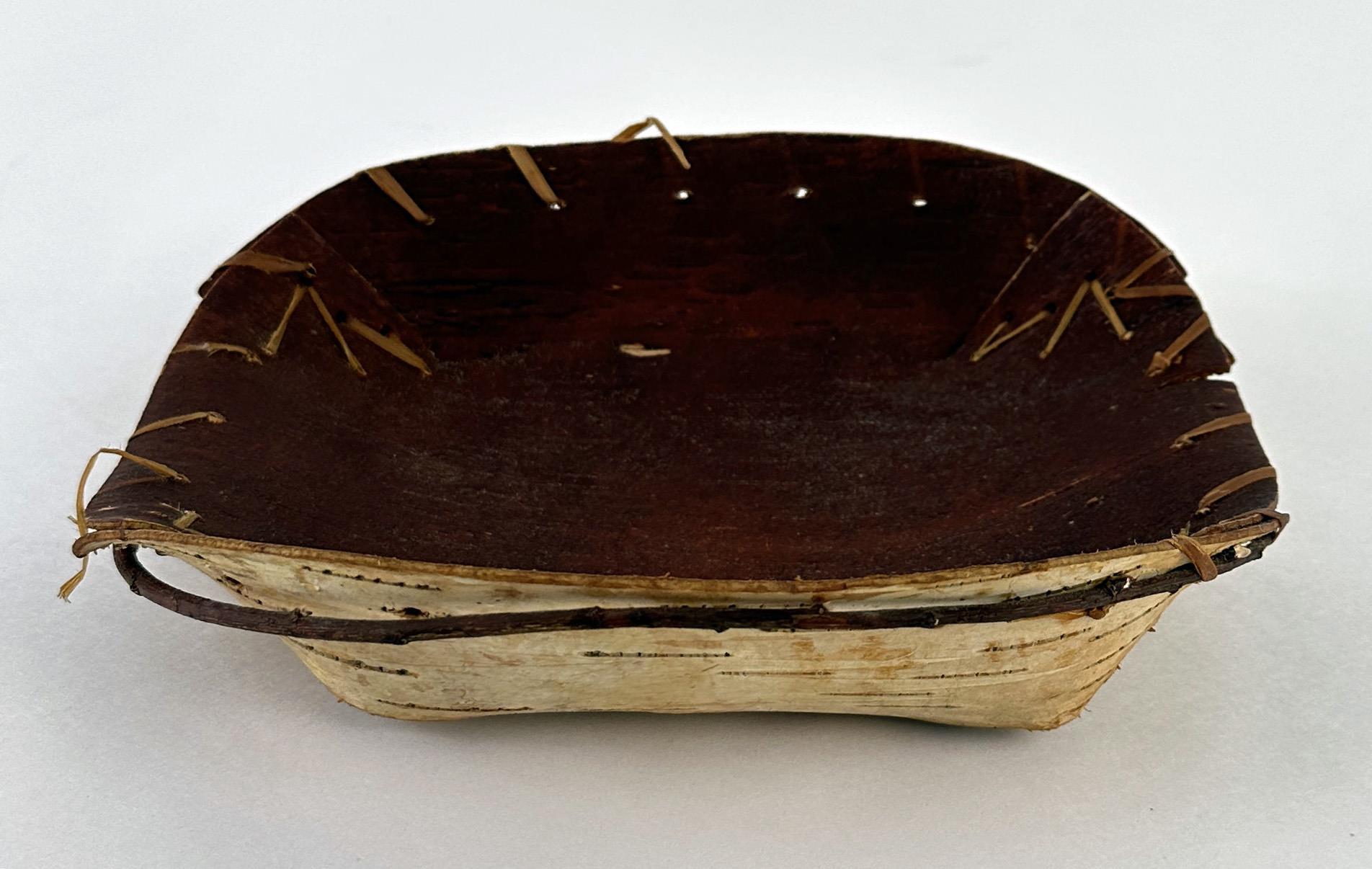 Athabascan Indian Made Birch Bark Basket
