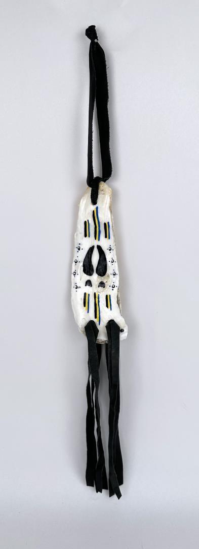 Plateau Native American Indian Painted Shell