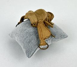 Miniature Leather Saddle
