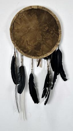 Plains Native American Indian Hide Covered Drum
