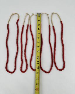 Hudsons Bay Red White Heart Trade Beads