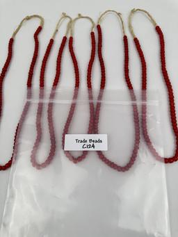 Hudsons Bay Red White Heart Trade Beads