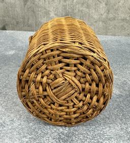 Antique Wicker Wrapped Demijohn Bottle