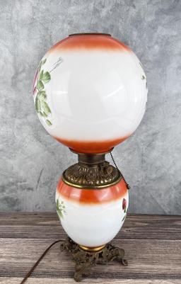 Antique Gone With The Wind Lamp