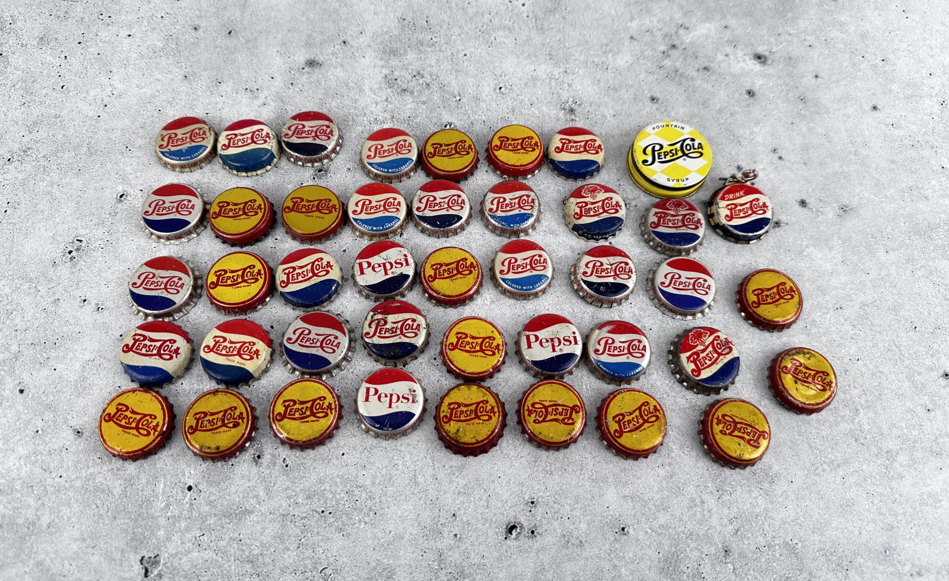 Collection of Pepsi Cola Bottle Caps Cork Lined