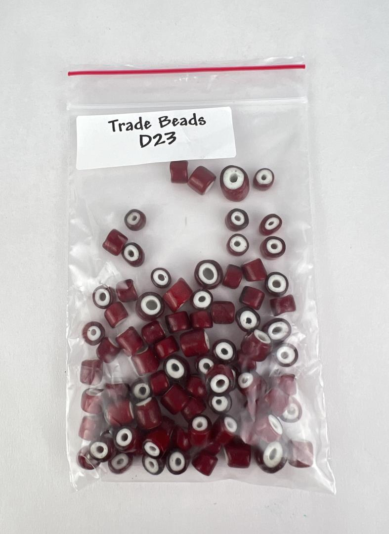 Hudsons Bay Red White Heart Trade Beads