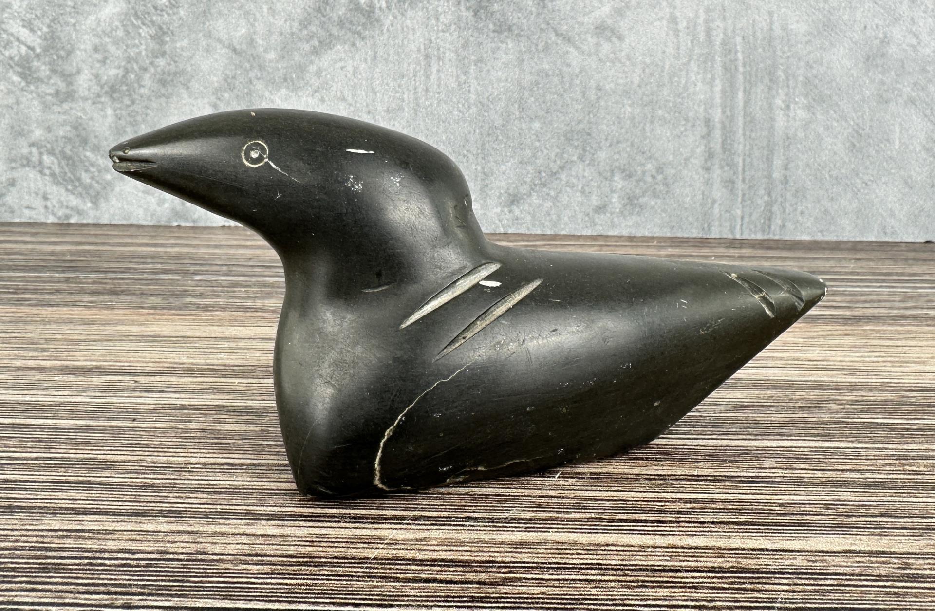 Cape Dorset Inuit Eskimo Soapstone Carved Bird