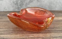 Mid Century Murano Sommerso Art Glass Bowl