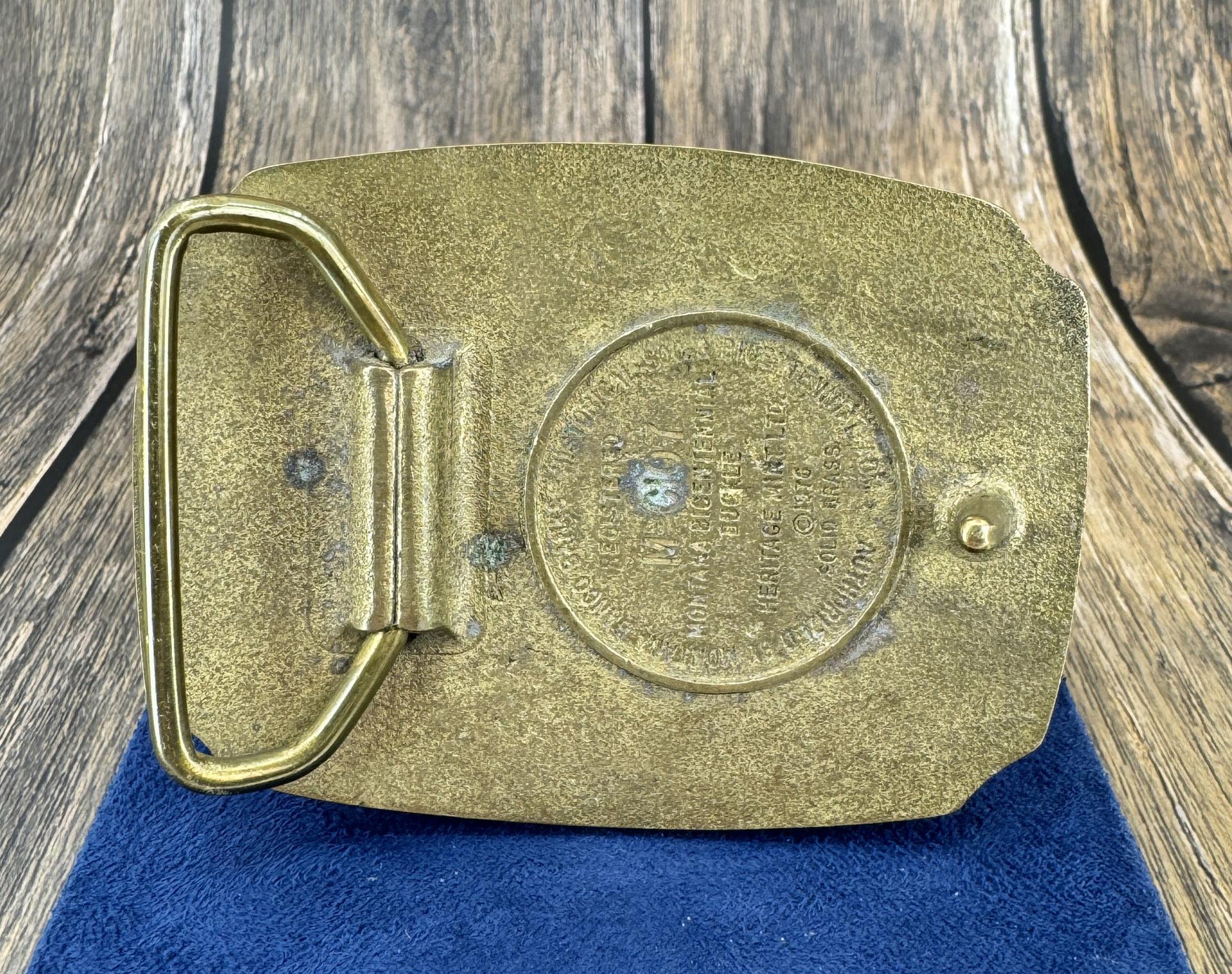 Bob Scriver Montana Trapper Belt Buckle