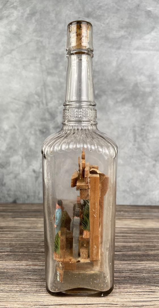 Carl Worner Folk Art Saloon Bottle Whimsy