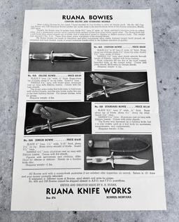 Rudy RH Ruana Bonner Montana Bowie Knife Flyer