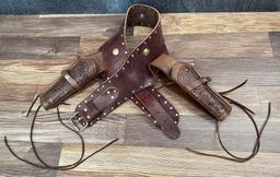 Custom Made Mexican Leather Gunfighter Belt