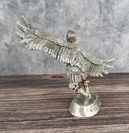 Sedlow Pewter Eagle Dance Indian Sculpture