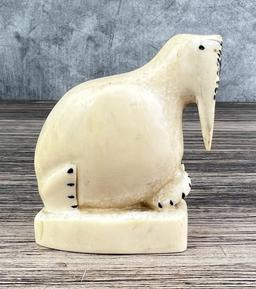 Alaskan Eskimo Inuit Carved Walrus