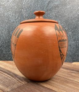 Sadie Adams Hopi Indian Lidded Jar Pot