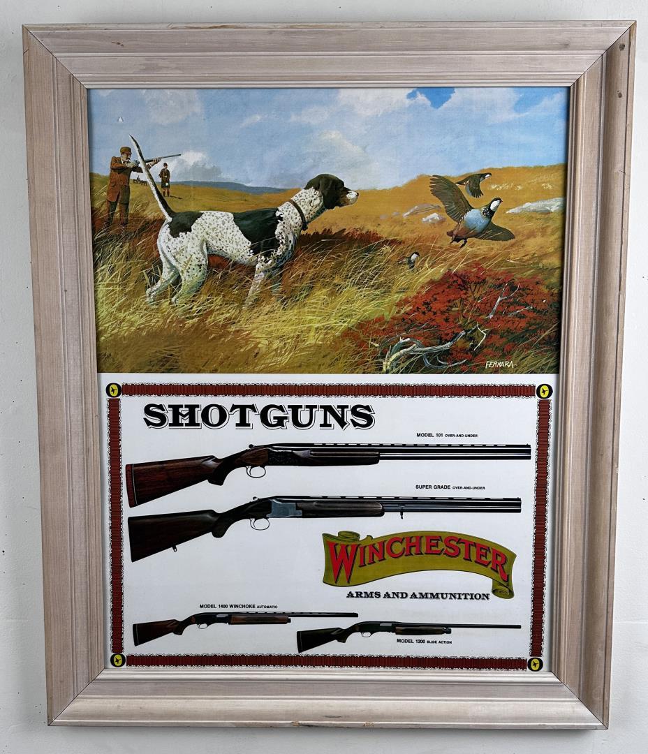 Winchester Shotguns Store Display Sign Poster