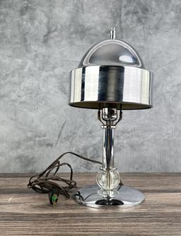 Art Deco Industrial Chrome Mid Century Table Lamp