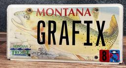 Monte Dolack Personal Autographed License Plate