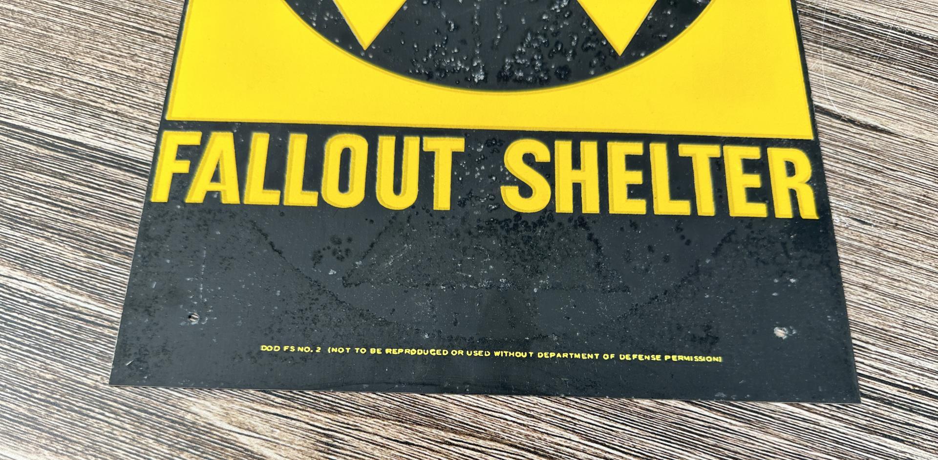 US Department of Defense Fallout Shelter Sign