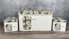 Mid Century Cheinco Daisy Kitchen Canisters