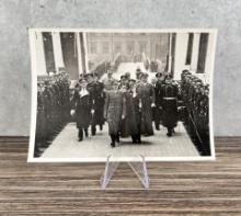 Adolf Hitler & Aides On Parade Photo