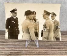 Adolf Hitler & Mussolini Meeting Photo
