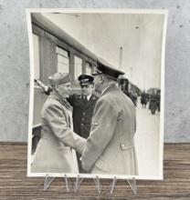Adolf Hitler Greets Mussolini Photo