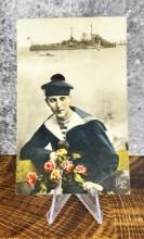 WWI WW1 French Navy RPPC Postcard