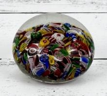 Millefiori Glass Paperweight