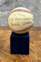 Mickey Mantle Autographed Baseball