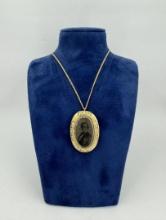 Antique Tintype Photo Locket Necklace